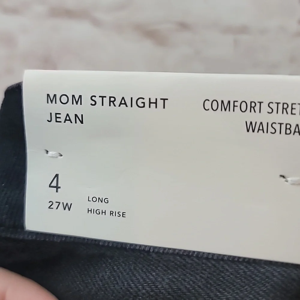 American eagle black mom jeans 4 long new nwt - Picture 7 of 7